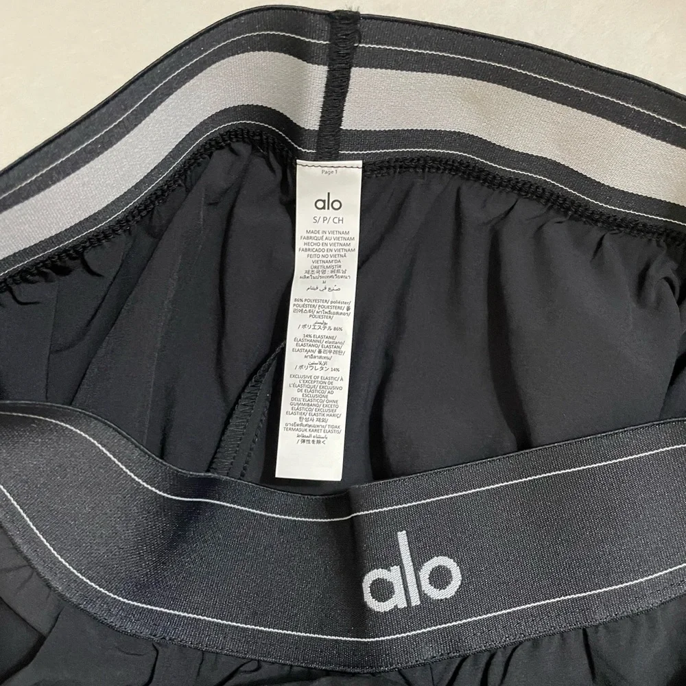 Alo Yoga NWT Suit Up Trouser Regular Lightweight Straight Leg Black Size S